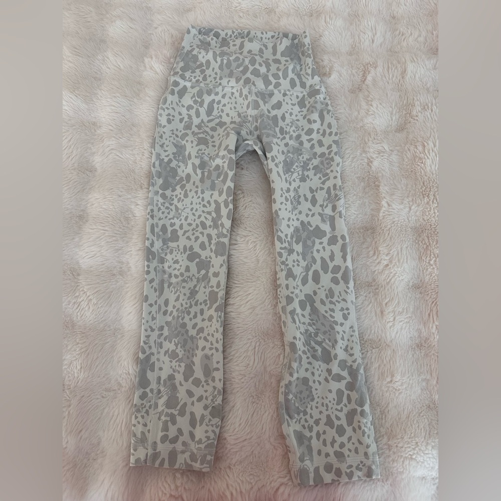 Lululemon White Leopard Print Leggings